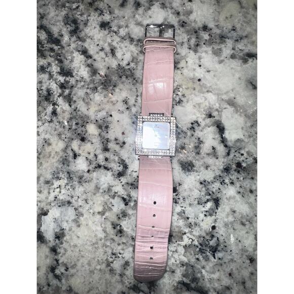 Vintage Swarovski Crystal Ladies Watch Square Mother of Pearl Face Swiss EUC - Picture 5 of 11